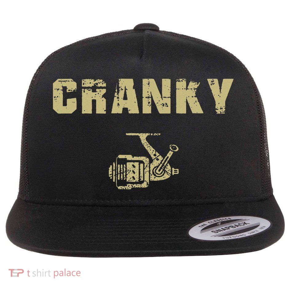Funny Fishing For, Cranky Fishing Reel Fishing Flat Bill Trucker Hat