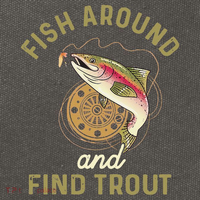 Funny Fishing Fish Around And Find Trout Cotton Canvas Backpack