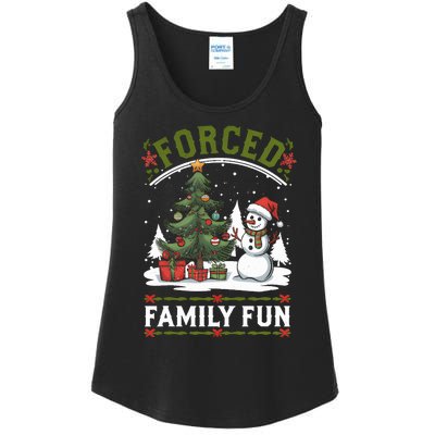 Forced Family Fun Sarcastic Christmas Funny Ladies Essential Tank