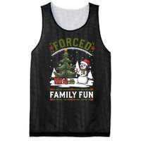 Forced Family Fun Sarcastic Christmas Funny Mesh Reversible Basketball Jersey Tank