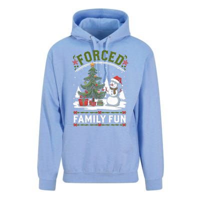 Forced Family Fun Sarcastic Christmas Funny Unisex Surf Hoodie