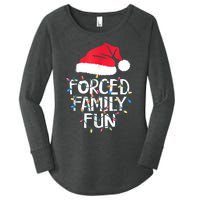 Forced Family Fun Sarcastic Christmas Funny Women's Perfect Tri Tunic Long Sleeve Shirt