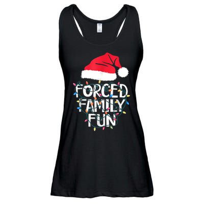 Forced Family Fun Sarcastic Christmas Funny Ladies Essential Flowy Tank