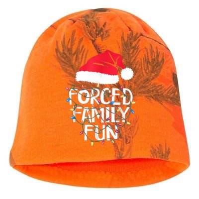 Forced Family Fun Sarcastic Christmas Funny Kati - Camo Knit Beanie