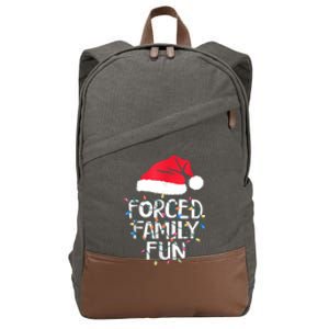 Forced Family Fun Sarcastic Christmas Funny Cotton Canvas Backpack