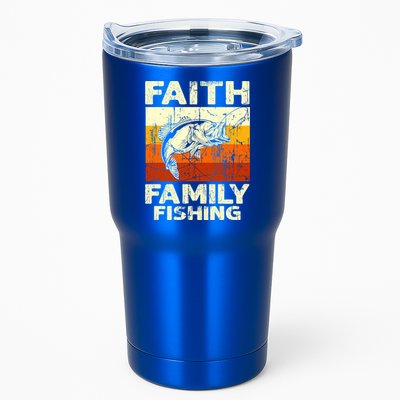 Faith Family Fishing Quotes Vintage Fishing Cool Gift Tumbler