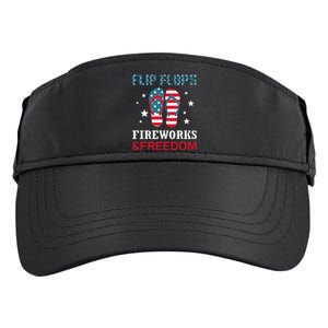 Flip Flops Fireworks And Freedom 4th Of July Adult Drive Performance Visor