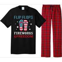 Flip Flops Fireworks And Freedom 4th Of July Pajama Set