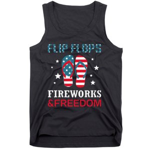 Flip Flops Fireworks And Freedom 4th Of July Tank Top