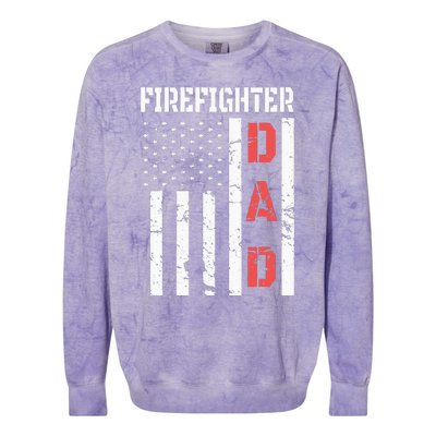 Firefighter Flag Fathers Day 2018 Dad Gifts Colorblast Crewneck Sweatshirt