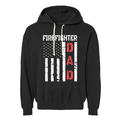 Firefighter Flag Fathers Day 2018 Dad Gifts Garment-Dyed Fleece Hoodie