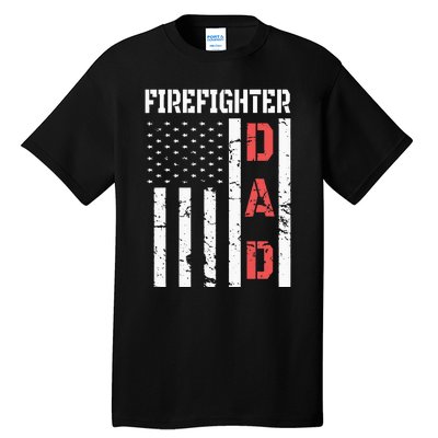 Firefighter Flag Fathers Day 2018 Dad Gifts Tall T-Shirt