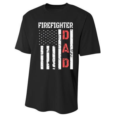 Firefighter Flag Fathers Day 2018 Dad Gifts Performance Sprint T-Shirt