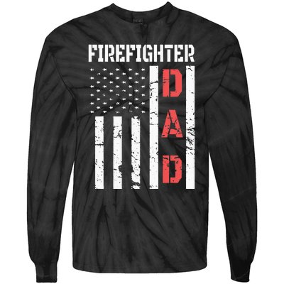 Firefighter Flag Fathers Day 2018 Dad Gifts Tie-Dye Long Sleeve Shirt