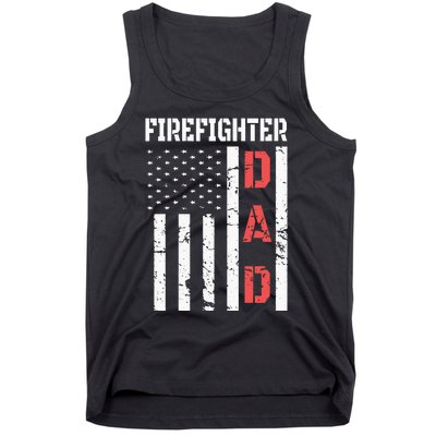 Firefighter Flag Fathers Day 2018 Dad Gifts Tank Top