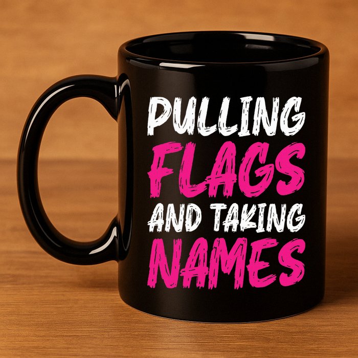 Flag Football 11oz C Handle Ceramic Mug