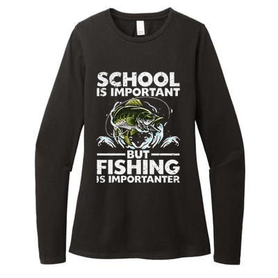 Funny Fishing Fish Saying Bass Fisherman Womens CVC Long Sleeve Shirt