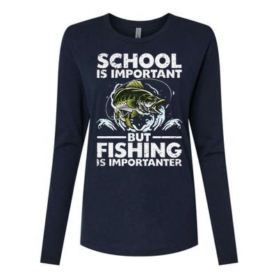 Funny Fishing Fish Saying Bass Fisherman Womens Cotton Relaxed Long Sleeve T-Shirt