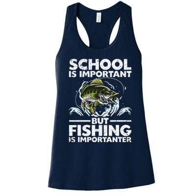 Funny Fishing Fish Saying Bass Fisherman Women's Racerback Tank