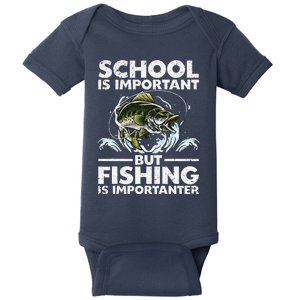 Funny Fishing Fish Saying Bass Fisherman Baby Bodysuit