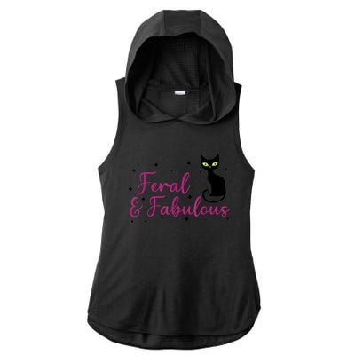 Feral & Fabulous Funny Ladies PosiCharge Tri-Blend Wicking Draft Hoodie Tank