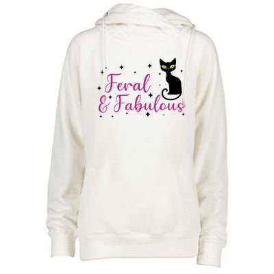 Feral & Fabulous Funny Womens Funnel Neck Pullover Hood