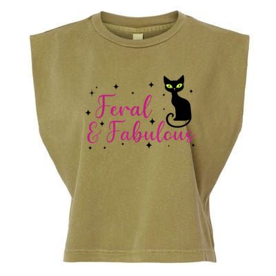 Feral & Fabulous Funny Garment-Dyed Women's Muscle Tee