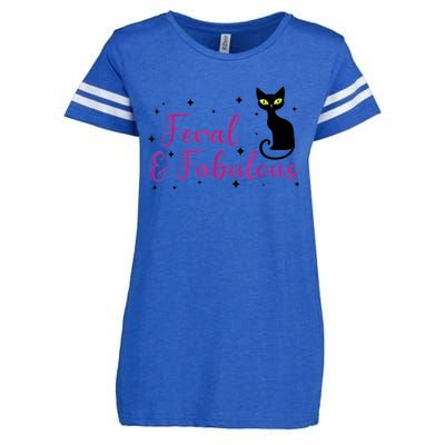 Feral & Fabulous Funny Enza Ladies Jersey Football T-Shirt