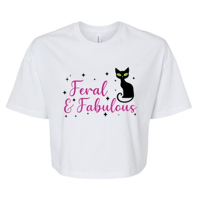 Feral & Fabulous Funny Bella+Canvas Jersey Crop Tee