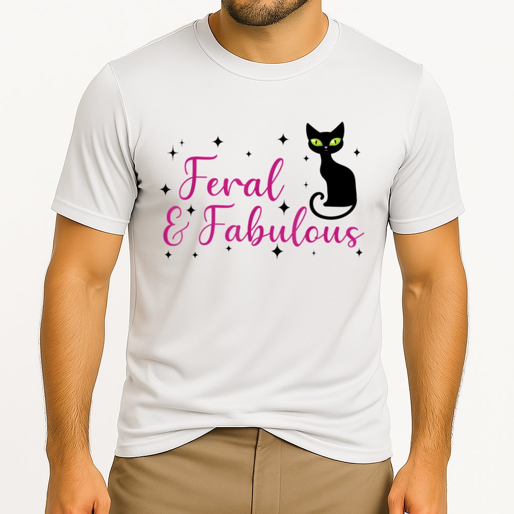 Feral & Fabulous Funny Cooling Performance Crew T-Shirt