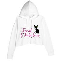 Feral & Fabulous Funny Crop Fleece Hoodie