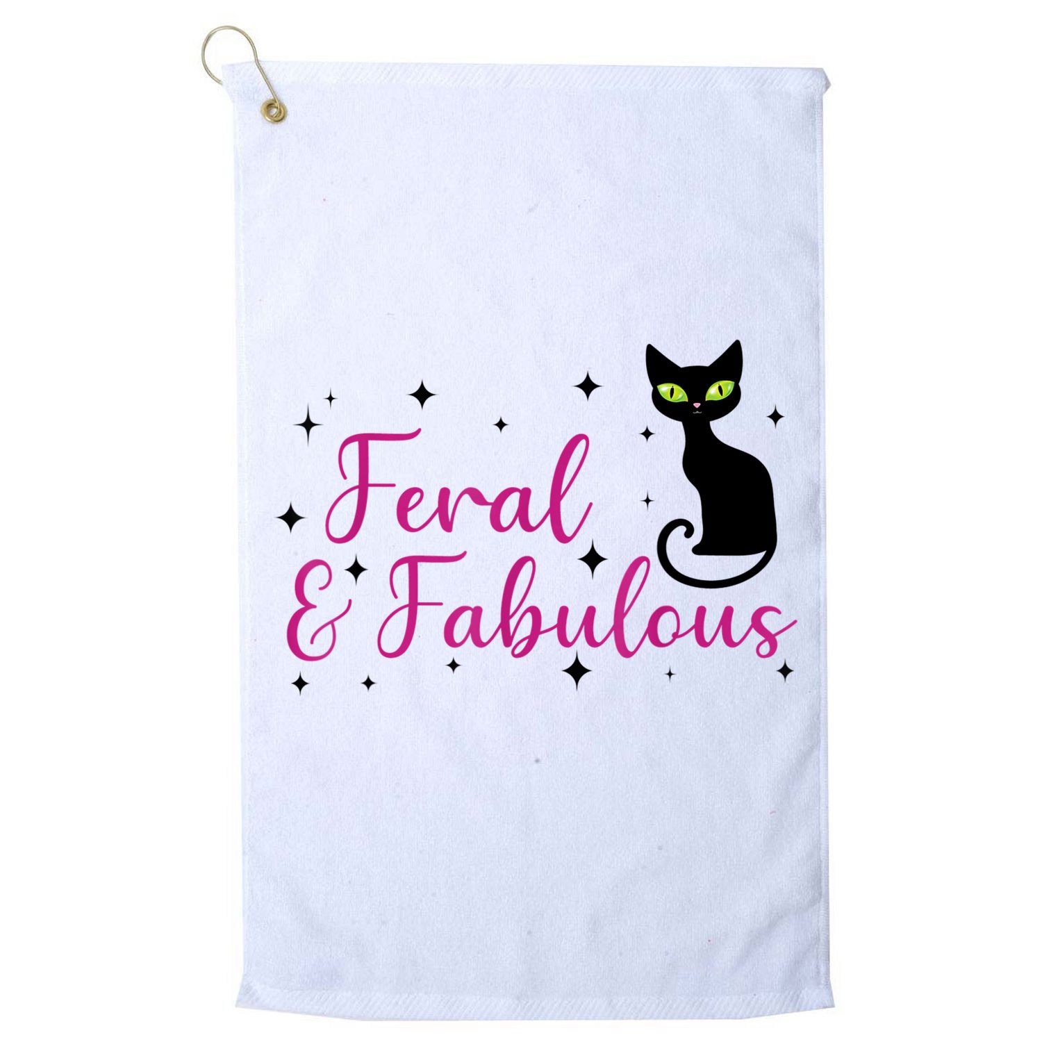 Feral & Fabulous Funny Golf Towel