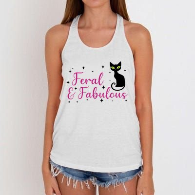 Feral & Fabulous Funny Women's Knotted Racerback Tank