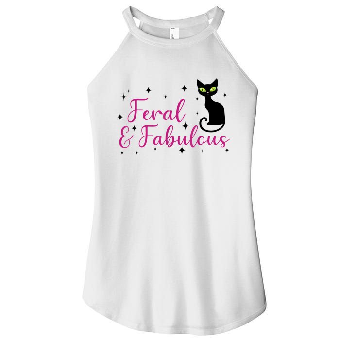 Feral & Fabulous Funny Women's Perfect Tri Rocker Tank