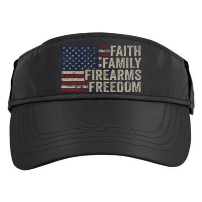 Faith Family Firearms & Freedom American Flag Pro God Guns Adult Drive Performance Visor