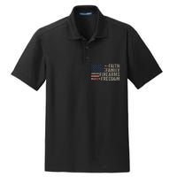 Faith Family Firearms & Freedom American Flag Pro God Guns Dry Zone Grid Polo