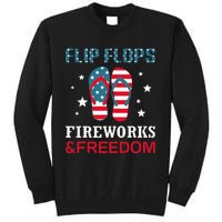 Flip Flops Fireworks And Freedom 4th Of July Tall Sweatshirt