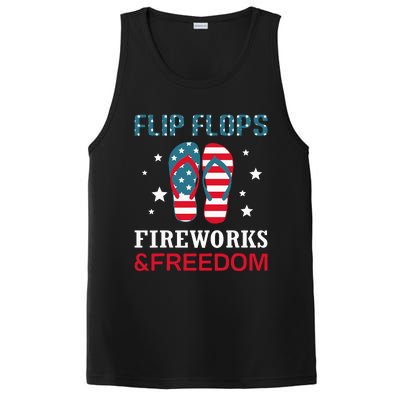 Flip Flops Fireworks And Freedom 4th Of July PosiCharge Competitor Tank