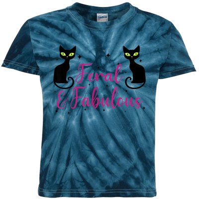 Feral & Fabulous Funny Kids Tie-Dye T-Shirt