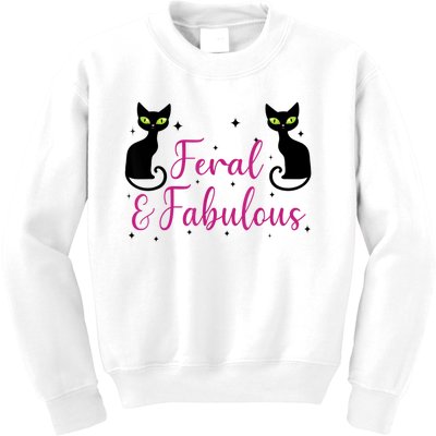 Feral & Fabulous Funny Kids Sweatshirt