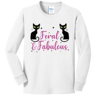 Feral & Fabulous Funny Kids Long Sleeve Shirt