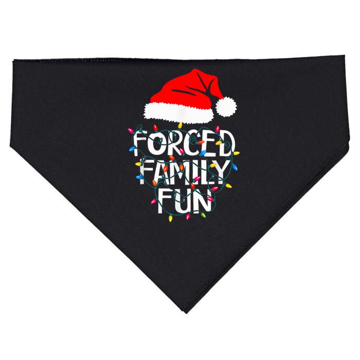 Forced Family Fun Sarcastic Christmas Funny USA-Made Doggie Bandana