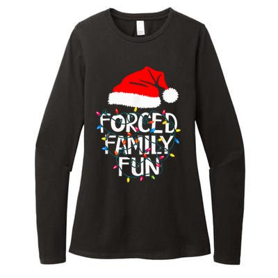 Forced Family Fun Sarcastic Christmas Funny Womens CVC Long Sleeve Shirt