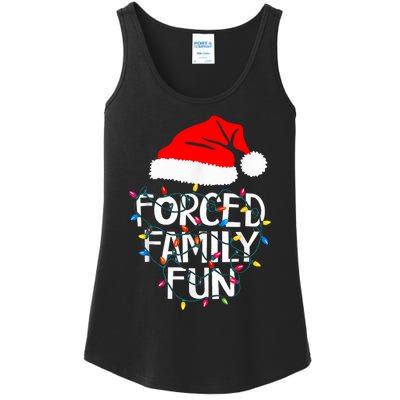 Forced Family Fun Sarcastic Christmas Funny Ladies Essential Tank