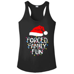 Forced Family Fun Sarcastic Christmas Funny Ladies PosiCharge Competitor Racerback Tank