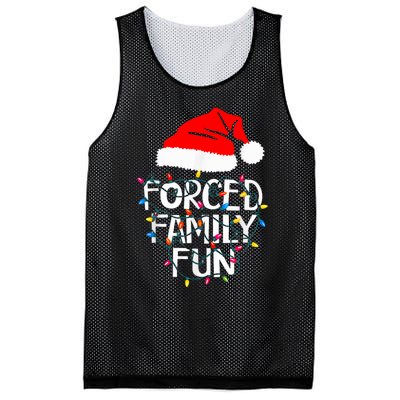 Forced Family Fun Sarcastic Christmas Funny Mesh Reversible Basketball Jersey Tank