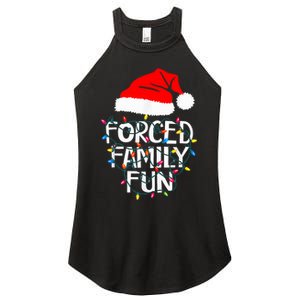 Forced Family Fun Sarcastic Christmas Funny Women's Perfect Tri Rocker Tank