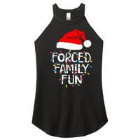 Forced Family Fun Sarcastic Christmas Funny Women's Perfect Tri Rocker Tank