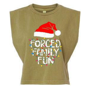 Forced Family Fun Sarcastic Christmas Funny Garment-Dyed Women's Muscle Tee