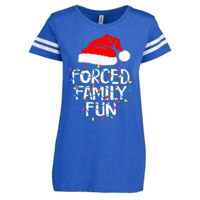 Forced Family Fun Sarcastic Christmas Funny Enza Ladies Jersey Football T-Shirt